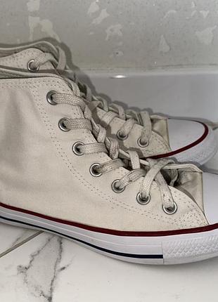 Високі білі кеди converse all star chuck taylor