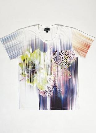 Вінтажна футболка just cavalli vintage flowers 🌺 оригінал біла жіноча з квітковим принтом розмір m