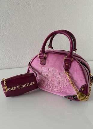 Сумка рожева велюрова juicy couture
