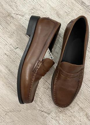 Новые кожаные стильные мужские туфли лоферы 41 р zara