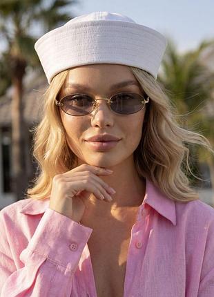 Легкая летняя морячка с денима белая