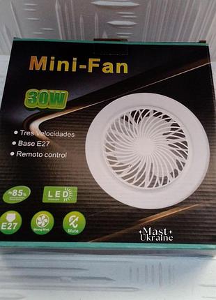 Вентилятор-люстра в патрон led multi-function fan light универсальный потолочный с пультом lk-23d1 4
