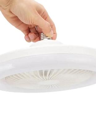 Вентилятор-люстра в патрон led multi-function fan light универсальный потолочный с пультом lk-23d1 7