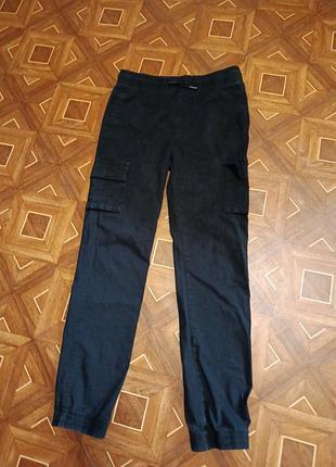 Коттоновые брюки джоггеры denim co,158cm