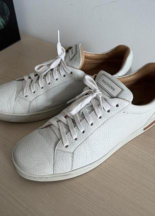Вінтажні шкіряні білі кеди туфлі кросівки magnanni іспанія в хорошому стані в коробці 43 eu