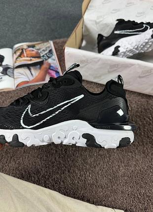 Стильные кроссовки nike react vision black/white 4