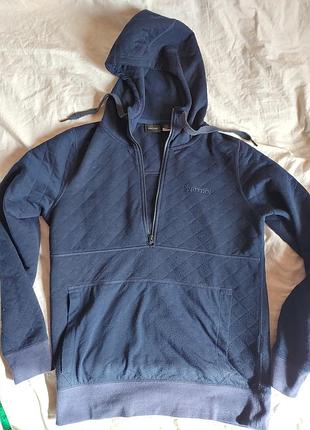 Кофта мужская синего цвета marmot, размер s/m шерсть 15%