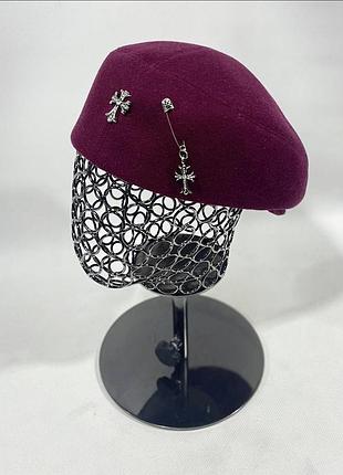 Кепі chrome hearts, кепі chrome hearts, бере chrome hearts, бере хром хартс, кепка хром хартс, кепі зимова бордо