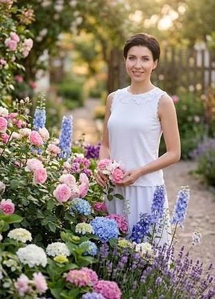 Блуза стрейч белая