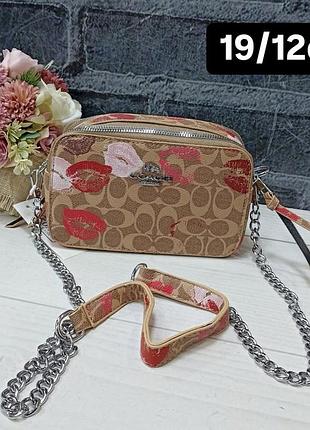 Жіноча сумка coach-ліхтарики, сумка коач, кросбоді, брендова сумка, сумка на плече, сумка через плече