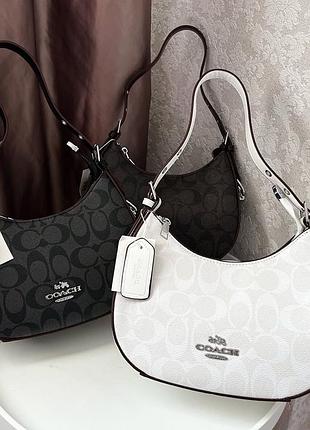 Женская сумка coach, сумка коач, сумка на плечо, кросс-боди, брендовая сумка белый