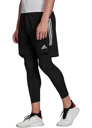 Спортивні шорти з вшитими легінсами adidas tiro 19 2-in-1