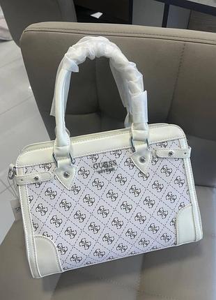 Женская сумка guess, сумка гесс, сумка через плечо, cross body, шоппер, кросс боди, офисная сумка бежевый