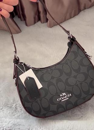 Женская сумка coach, сумка коач, сумка на плечо, кросс-боди, брендовая сумка черный