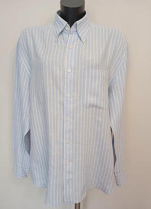 Рубашка мужская, льняная р l/xl tommy hilfiger