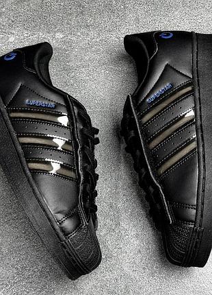 Чорні кросівки adidas superstar js1291