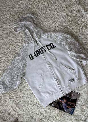 Худі на блискавці g-unit у білому кольорі