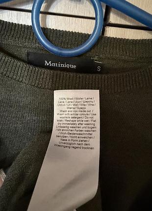 Светер  лонгслів джемпер тонкий натуральний вовна wool lana 100% зелений подовжений