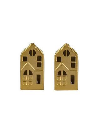 Led домики фарфоровые 2 шт. золотистые livarno home
