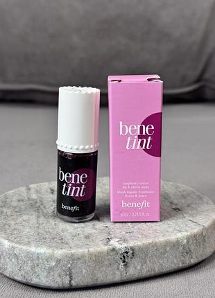 Тинт для губ и щек benefit cosmetics benetint raspberry lip &amp; cheek stain 6 ml