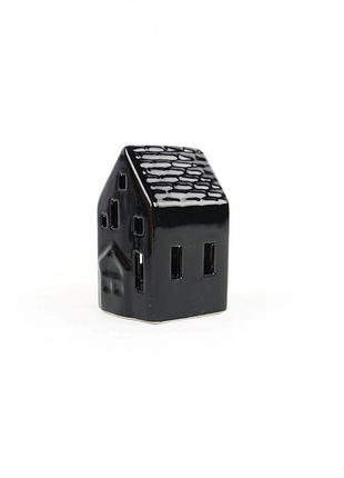 Декоратвний порцеляновий будиночок 4,5х4,5х7,4 см чорний livarno home