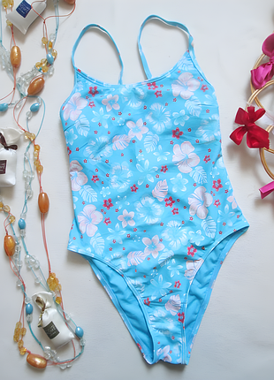 Слитный купальник в цветочный принт new look 10-24 🌼🌴🌼