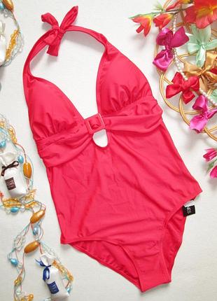 Суцільний червоний однотонний купальник dunnes 09-23 🌺🌴🌺