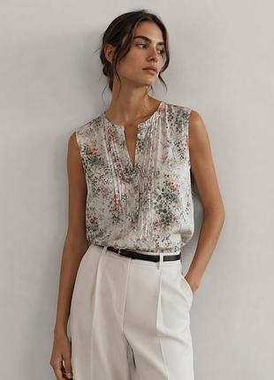 Блуза massimo dutti 100% шовк блузка massimo dutti