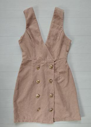 Сарафан вельветовый пудра 34р xs shein