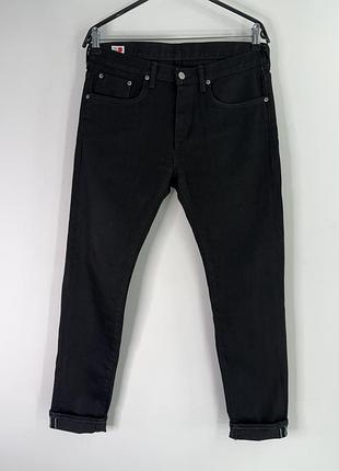 Edwin ed32s black jeans slim tapered fit selvedge made in japan 30/30 size