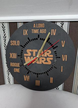 Часы настенные из дерева star wars