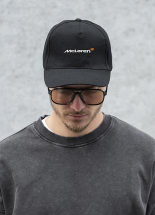 Чоловіча кепка бейсболка тракер without з принтом mclaren black