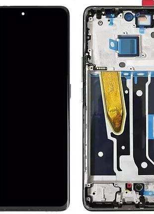 Дисплей realme 11 pro plus с сенсором и рамкой, черный (oled)