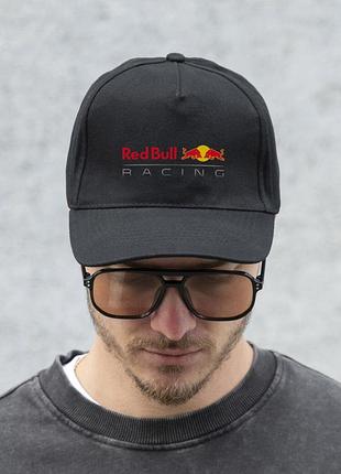 Чоловіча кепка бейсболка тракер without з принтом redbull black