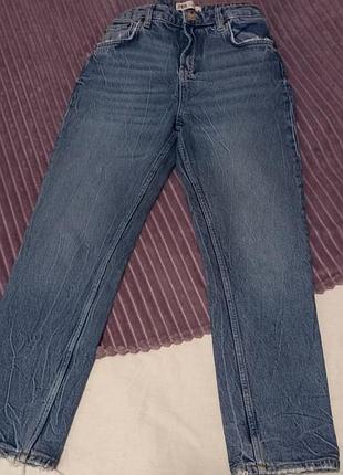 Джинсы женские мом от zara голубые