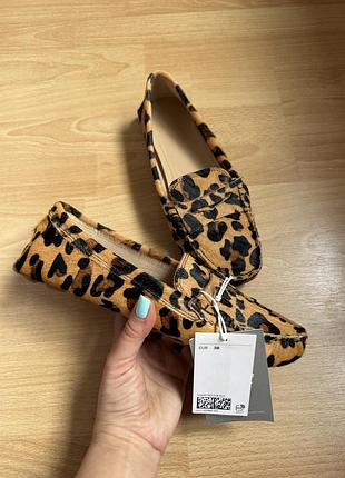 Новые кожаные лоферы мокасины h&m zara оригинал