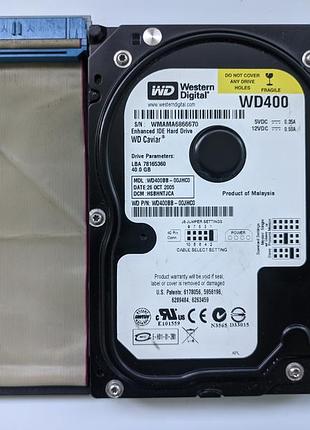 Жёсткий диск (винчестер) western digital wd400 black (40gb ide) с шлейфом