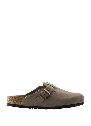 Birkenstock boston soft footbed suede leather taupe