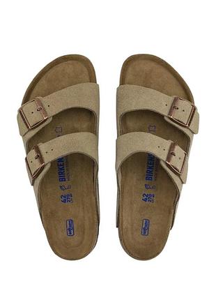 Birkenstock arizona suede leather taupe