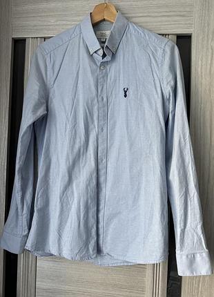 Сорочка голуба next. stretch oxford
