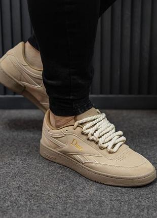 Мужские кроссовки reebok x dime club c revenge beige / smb+ 🔗