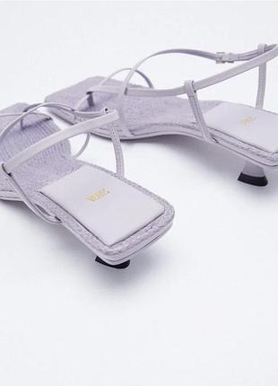 Босоніжки zara натуральна шкіра