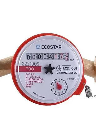 Счетчик горячей воды ecostar dn15 1/2| l110 e-c 2,5 хв