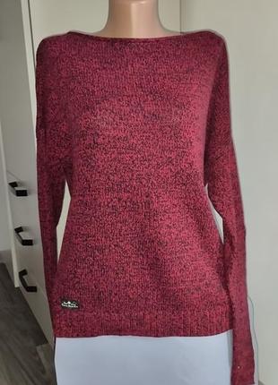 Женский свитер lauren jeans co ralph lauren красно-черного цвета воротником-лодочкой, размер s одежда из сша