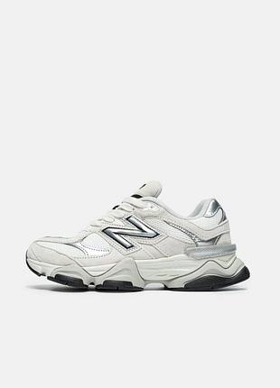 Жіночі кросівки new balance 9060 ‘white black metallic silver’ / smb+ 🔗