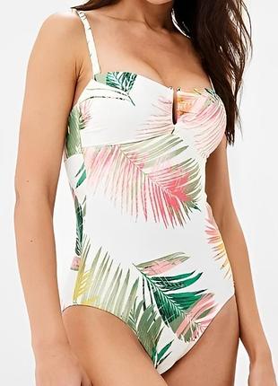 Слитный моделирующий купальник в тропический принт m&amp;s 05-22 🌺🍒🌺