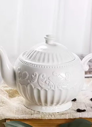 Чайник фарфоровый 900мл, коллекция elegance white