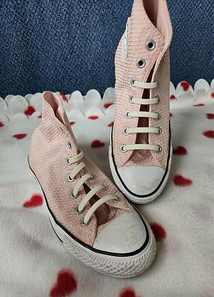 Converse кеды женские конверсы розовые 39 размер (24,5 см стелька)