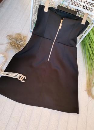 💣ликвидация! шикарное чёрное платье без бретелек на молнии с карманами 2023 фото