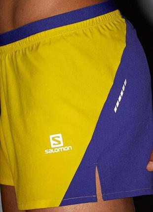 Шорты спортивные беговые salomon. чоловічі шорти для бігу, з кишенею. спортивні шорти бігові. кроссфит оригинал